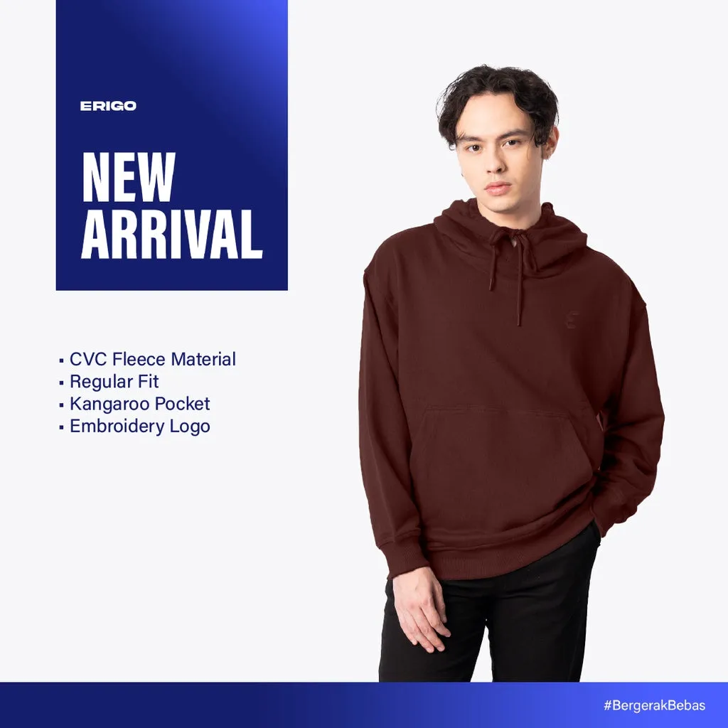 Erigo Hoodie Embro Nolen Maroon - Jaket Hoodie Unisex sold by Erigo
