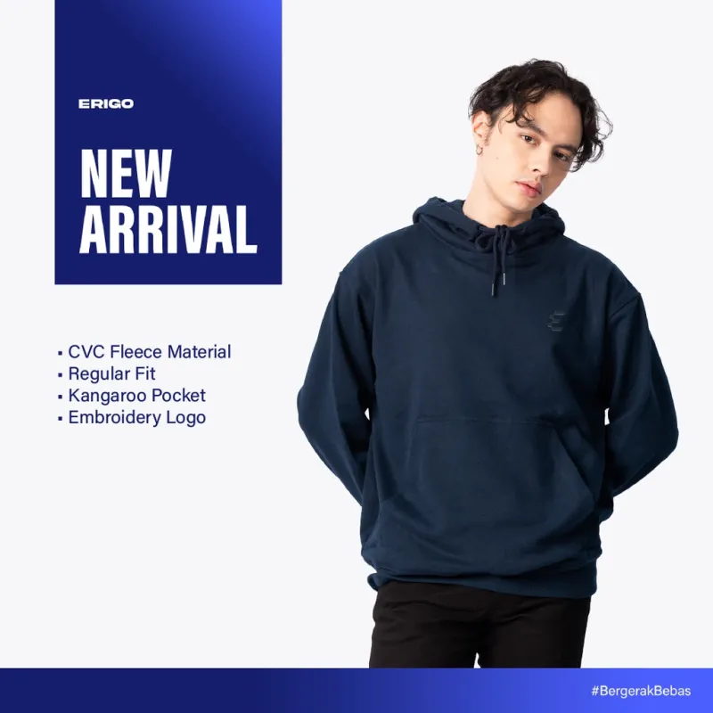 Erigo Hoodie Embro Niven Navy - Jaket Hoodie Unisex sold by Erigo
