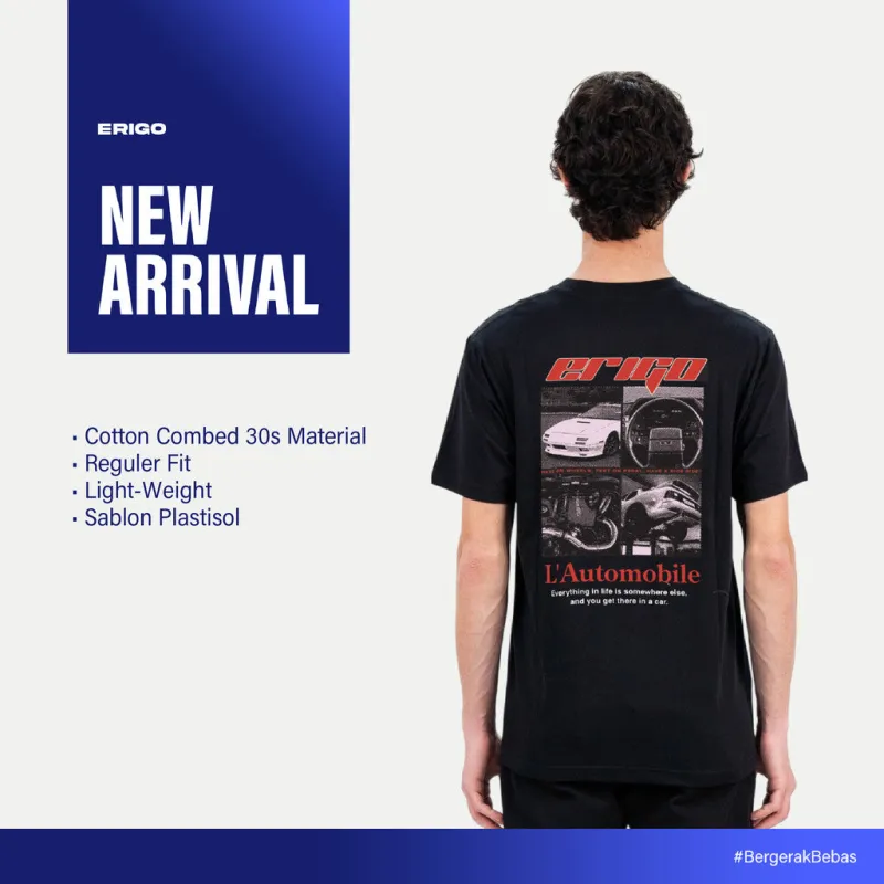 Erigo T-Shirt Ales Black - Kaos Unisex sold by Erigo