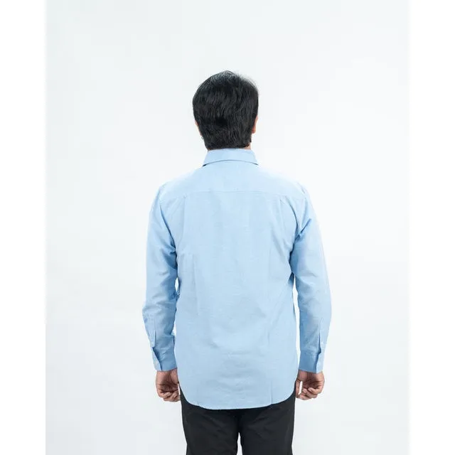 Erigo Basic Long Sleeve Shirt Beran Light Blue - Kemeja Lengan Panjang Oxford Unisex sold by Erigo product image thumbnail 3