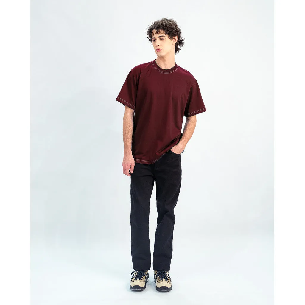 Erigo T-Shirt Contrast Stitch Veerman Maroon - Kaos Unisex sold by Erigo product image thumbnail 4