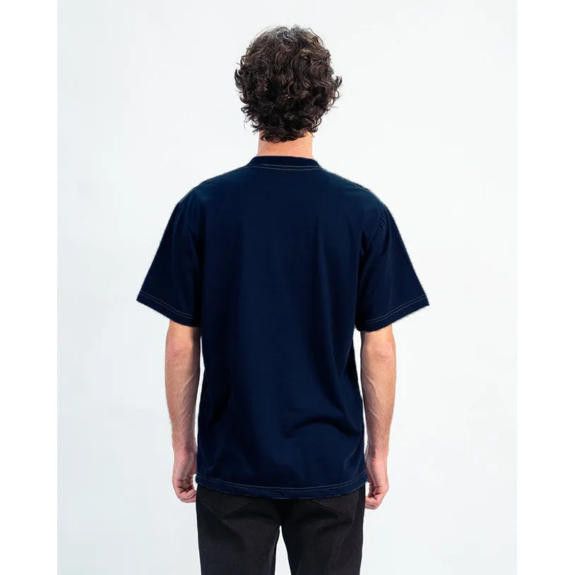 Erigo T-Shirt Contrast Stitch Vikas Navy - Kaos Unisex sold by Erigo product image thumbnail 2