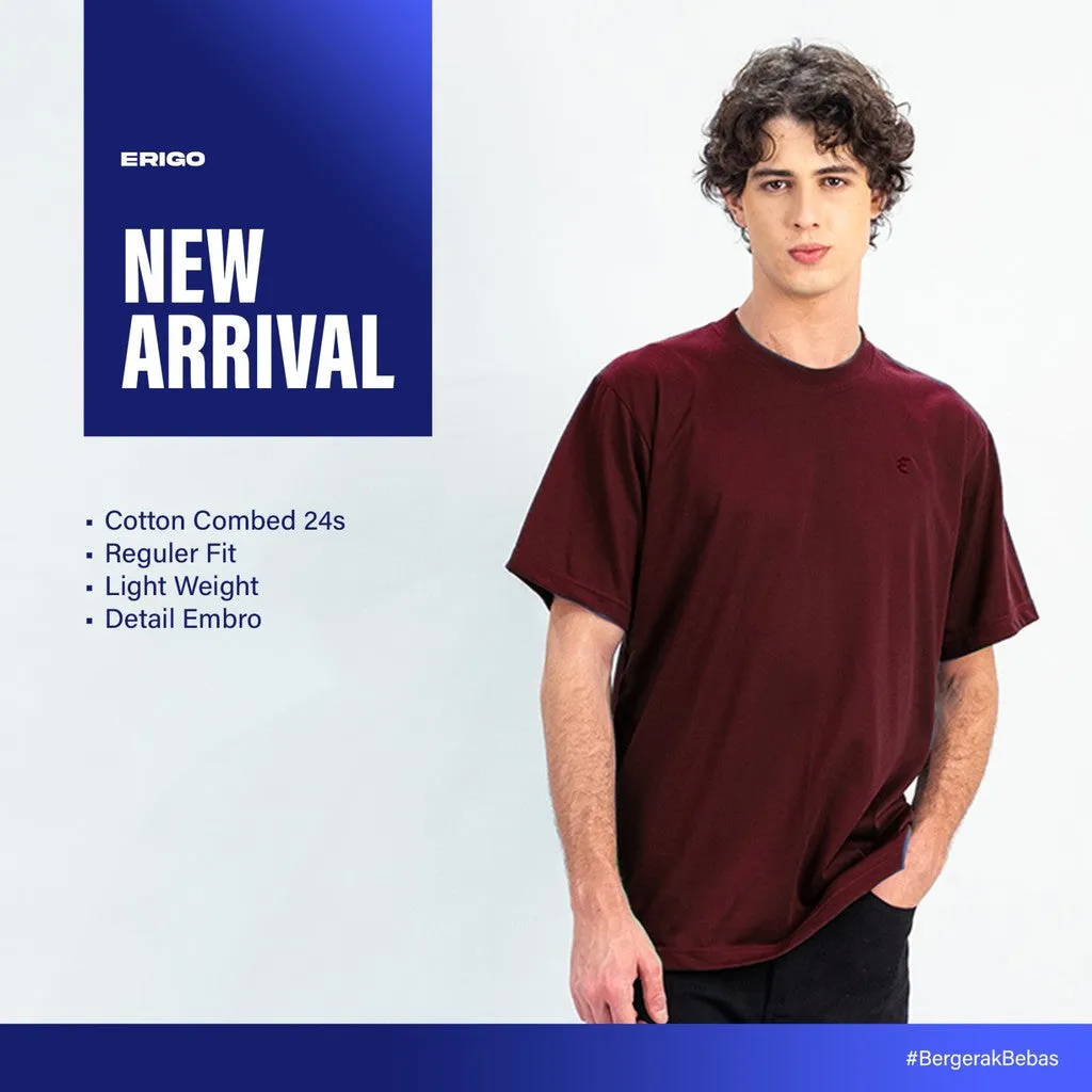 Erigo T-Shirt Embro Vanderson Maroon - Kaos Unisex sold by Erigo