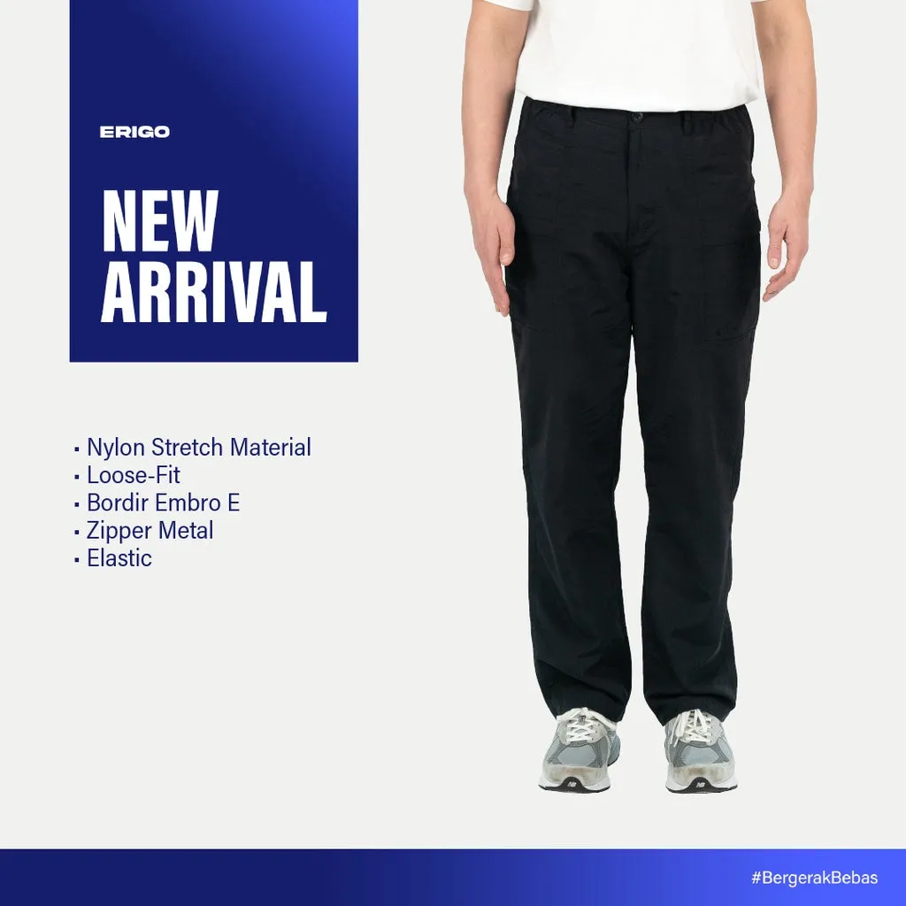 Erigo Cargo Pants Ut Savier Black - Celana Panjang Cargo Unisex sold by Erigo