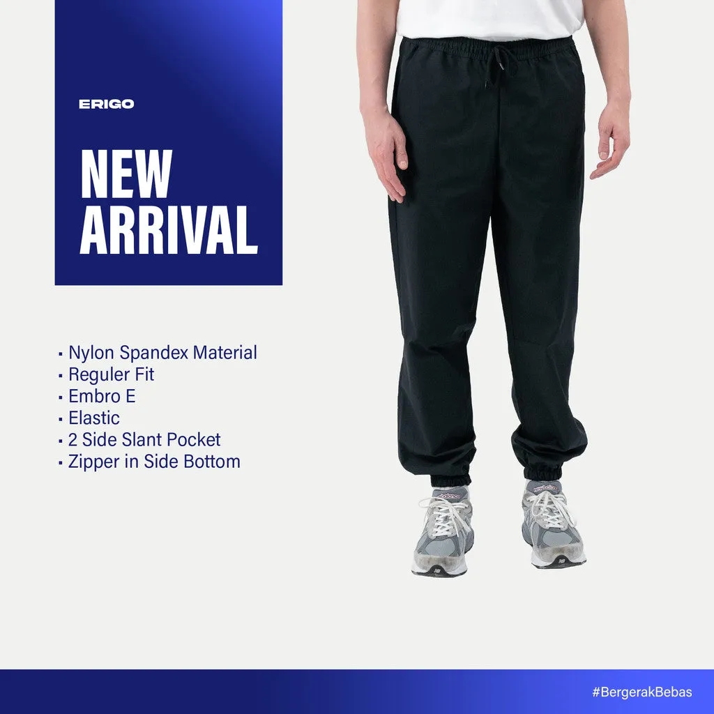 Erigo Jogger Pants Zipper Xaime Black - Celana Panjang Jogger Unisex sold by Erigo