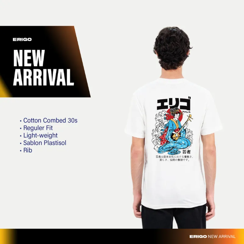 Erigo T-Shirt Uchino White - Kaos Unisex sold by Erigo