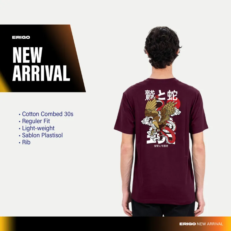 Erigo T-Shirt Umano Maroon - Kaos Unisex sold by Erigo