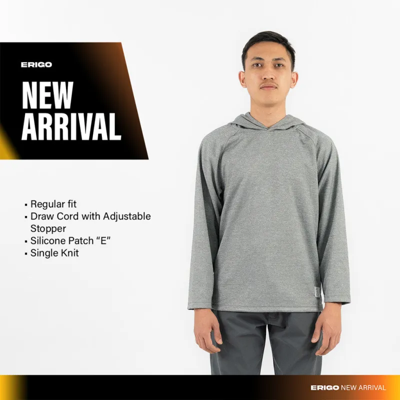 Erigo Long Sleeve Hoodie Tees Miller Grey - Kaos Hoodie Lengan Panjang Unisex sold by Erigo