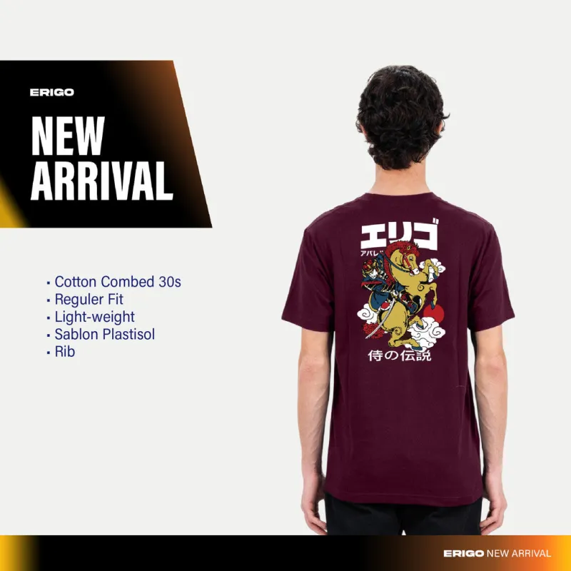 Erigo T-Shirt Umikawa Maroon - Kaos Unisex sold by Erigo