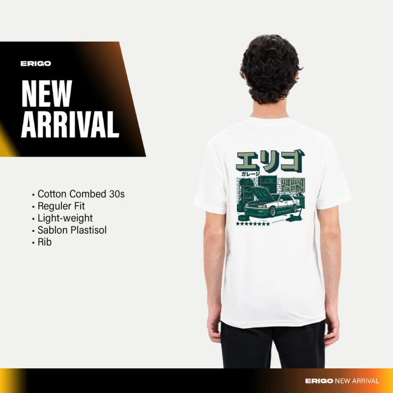Erigo T-Shirt Grant White - Kaos Unisex sold by Erigo