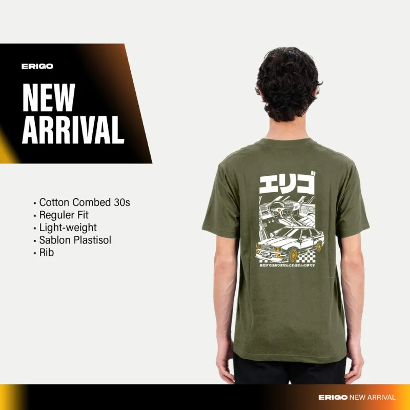 Erigo T-Shirt Gunner Olive - Kaos Unisex sold by Erigo