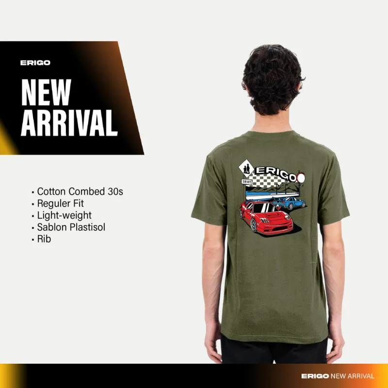 Erigo T-Shirt Gilbert Olive - Kaos Unisex sold by Erigo