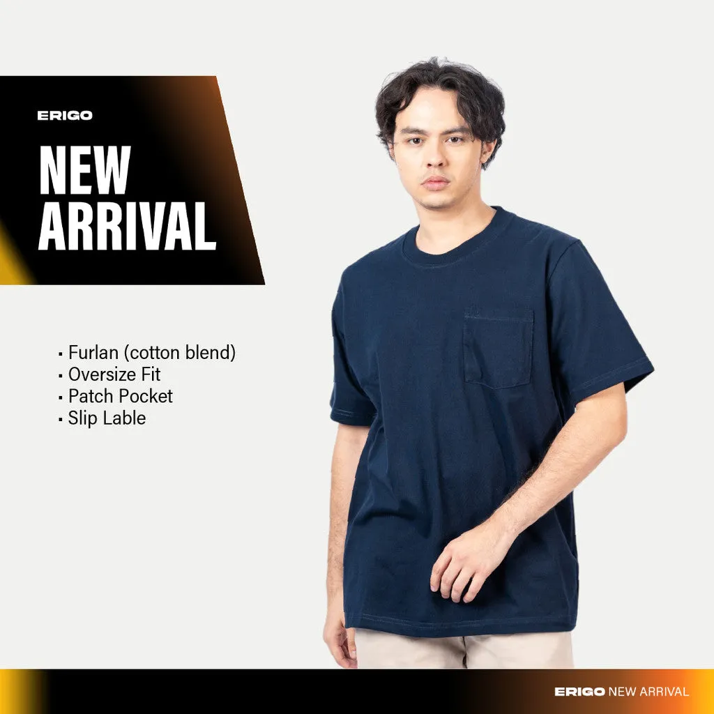 Erigo T-Shirt Oversize Pocket Kelwin Navy - Kaos Oversize Unisex sold by Erigo