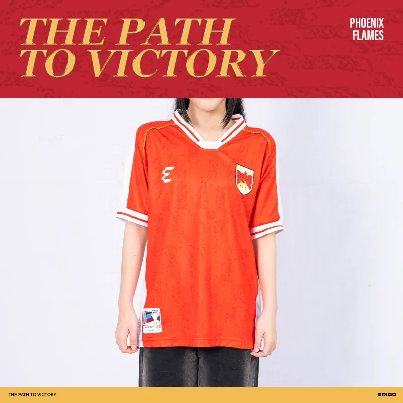 Erigo Jersey Arkanax Red Ella - Kaos Jersey Unisex sold by Erigo