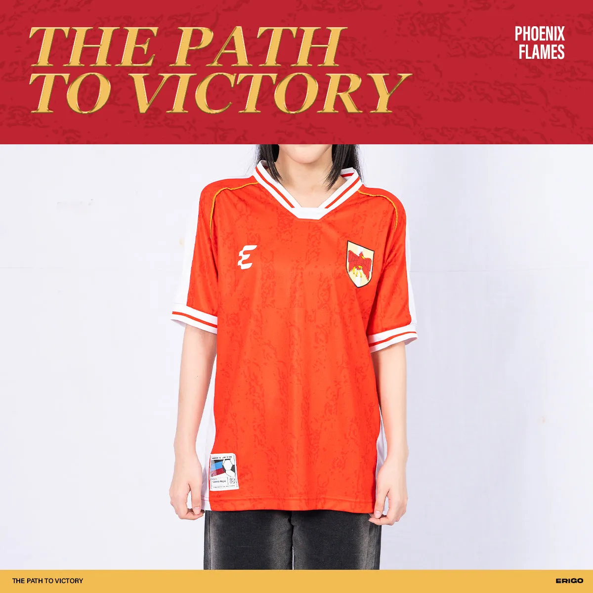 Erigo Jersey Arkanax Red Ella - Kaos Jersey Unisex sold by Erigo