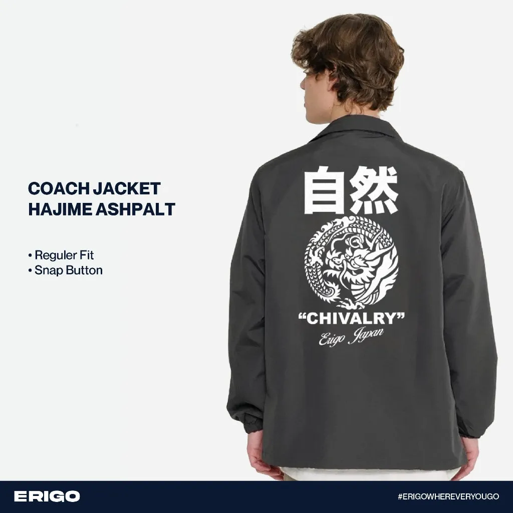 Erigo Coach Jacket Graphic Hajime Asphalt sold by Erigo