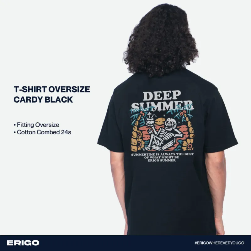 Erigo T-Shirt Oversize Graphic Cardy Black sold by Erigo