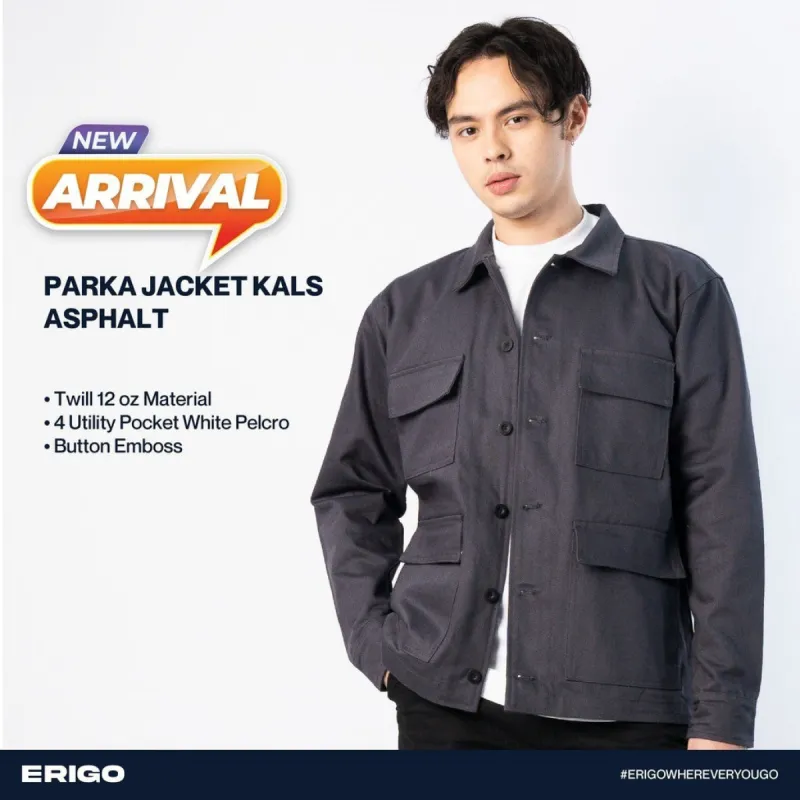 Erigo Parka Jacket Kals Asphalt Unisex sold by Erigo