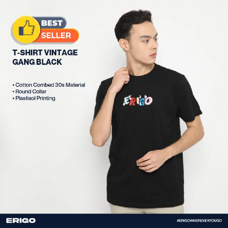 Erigo T-Shirt Vintage Gang Black sold by Erigo