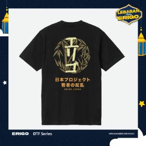 Erigo T-shirt Oversize DTF Series Aito Black sold by Erigo