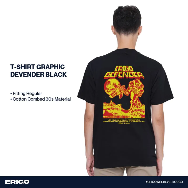 Erigo T-Shirt Graphic Devender Black sold by Erigo