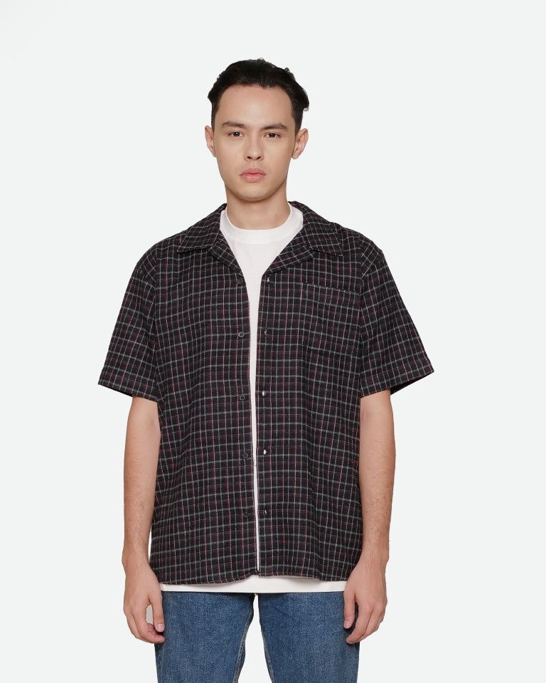 Erigo Short Sleeve Flannel Samantha Black sold by Erigo