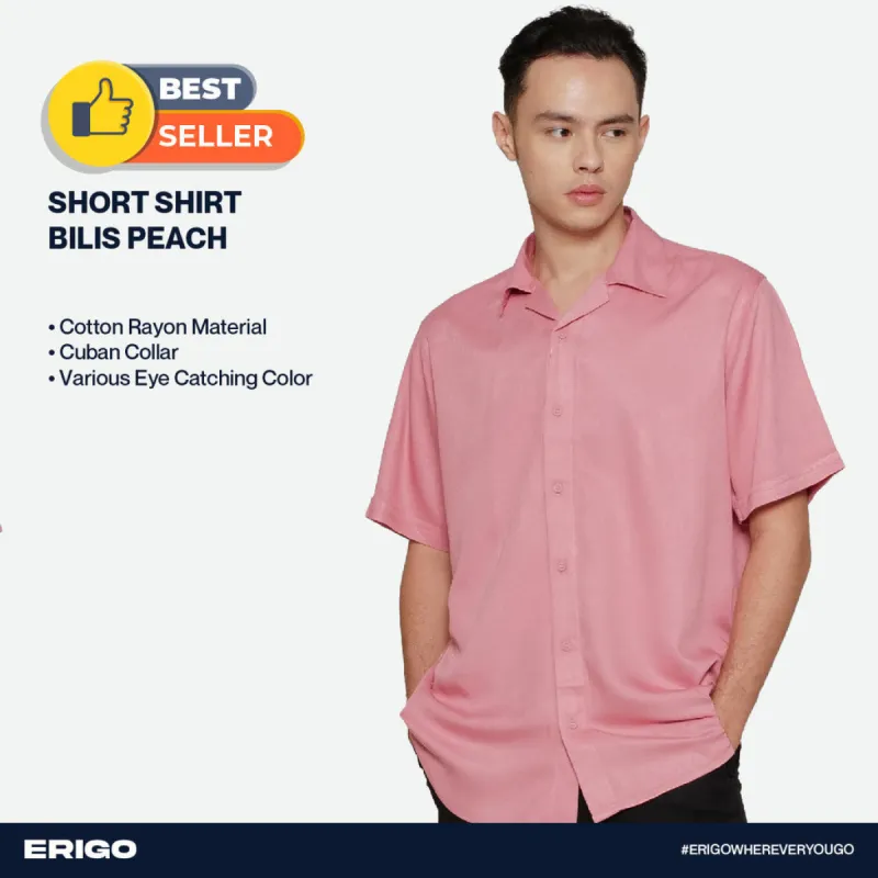 Erigo Short Shirt Bilis Peach Unisex sold by Erigo