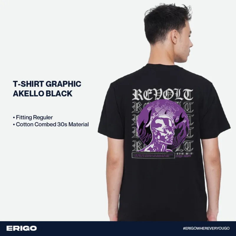 Erigo T-Shirt Graphic Akello Black sold by Erigo