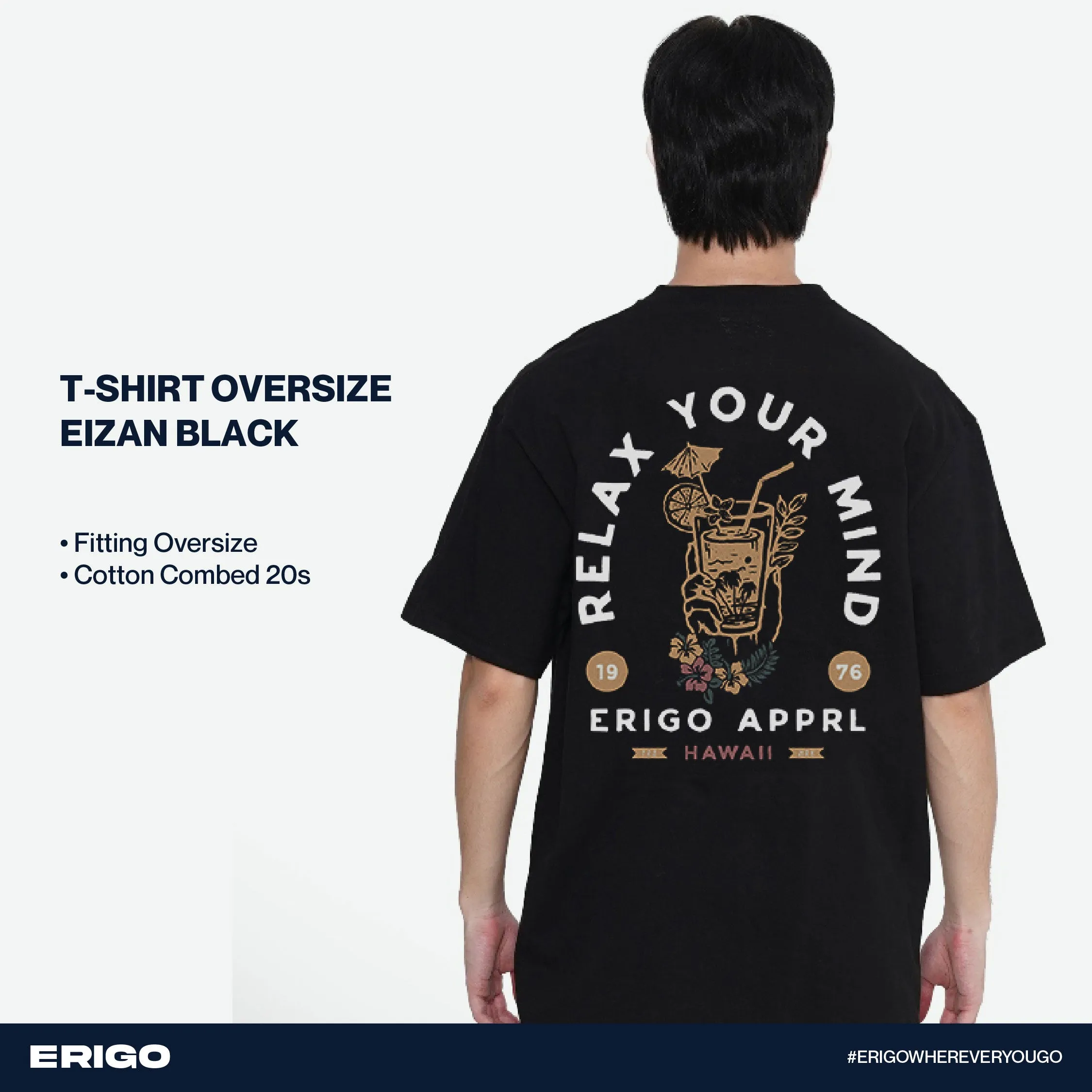 Erigo T-Shirt Oversize DTF Buy 1 Get 2 Bundling 4 | Emari Black, Eizan Black sold by Erigo product image thumbnail 3