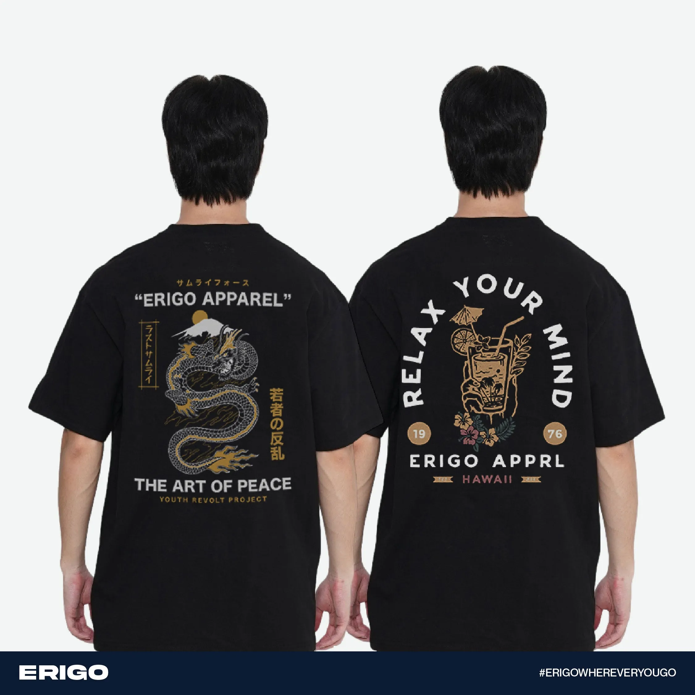 Erigo T-Shirt Oversize DTF Buy 1 Get 2 Bundling 4 | Emari Black, Eizan Black sold by Erigo