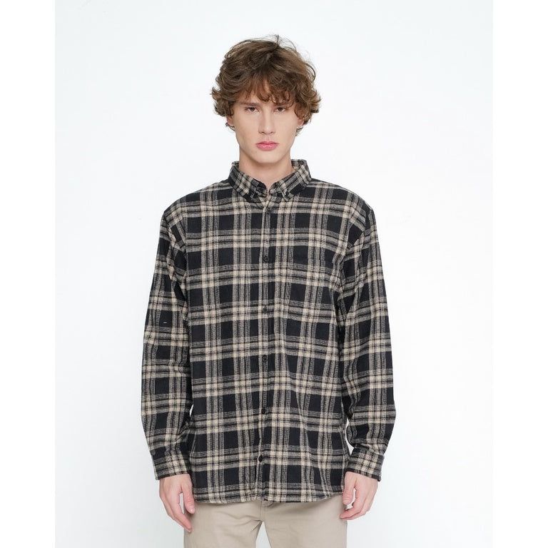 Erigo Flannel Nareswara Black sold by Erigo