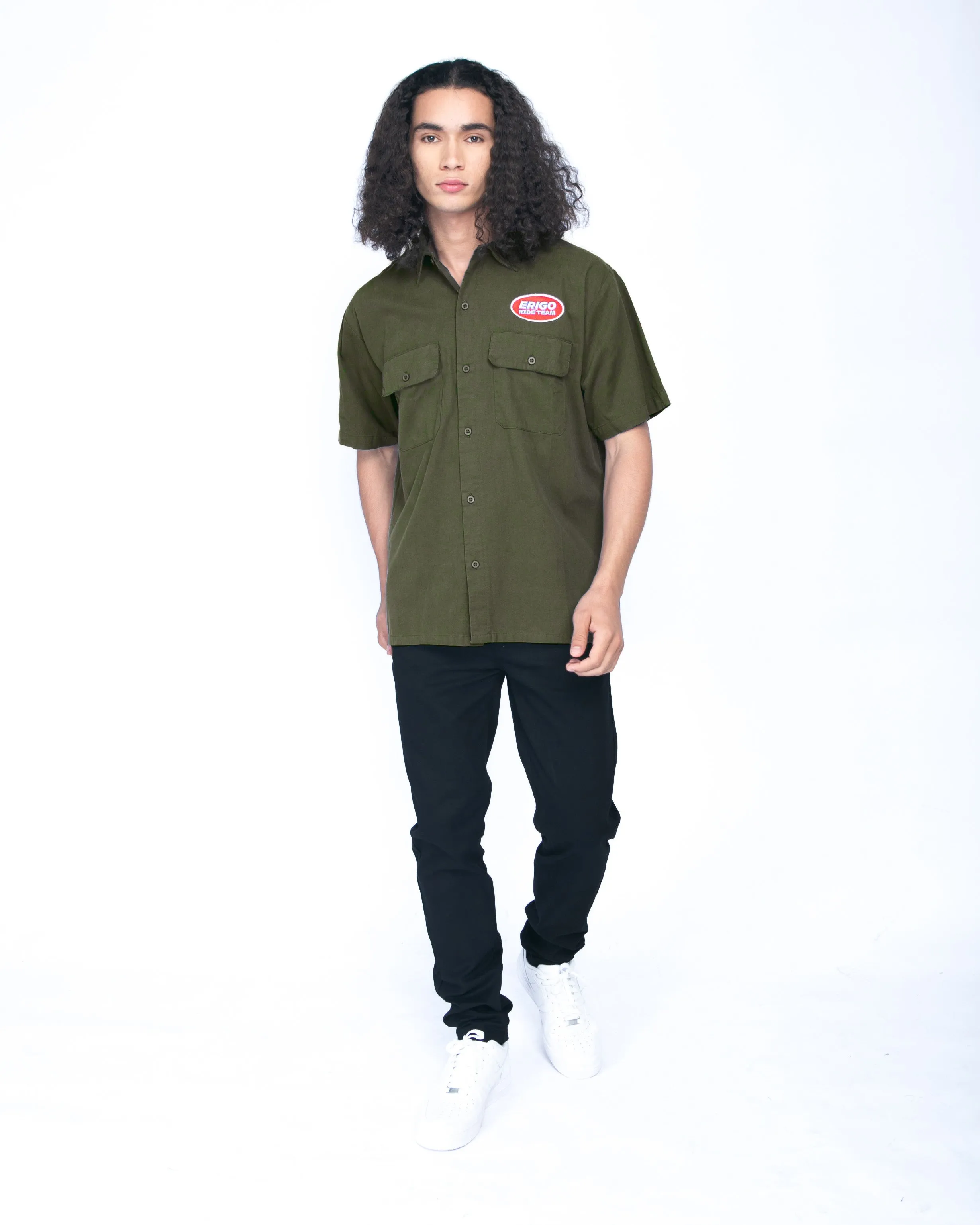 Kemeja Unisex Erigo Work Shirt Nino Darkest Spruce sold by Erigo product image thumbnail 3