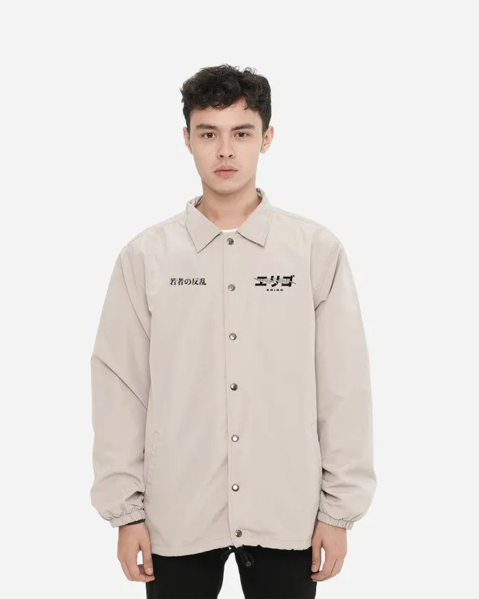 Erigo Bosozoku Coach Jacket Graphic Yashiki Khaki sold by Erigo product image thumbnail 3