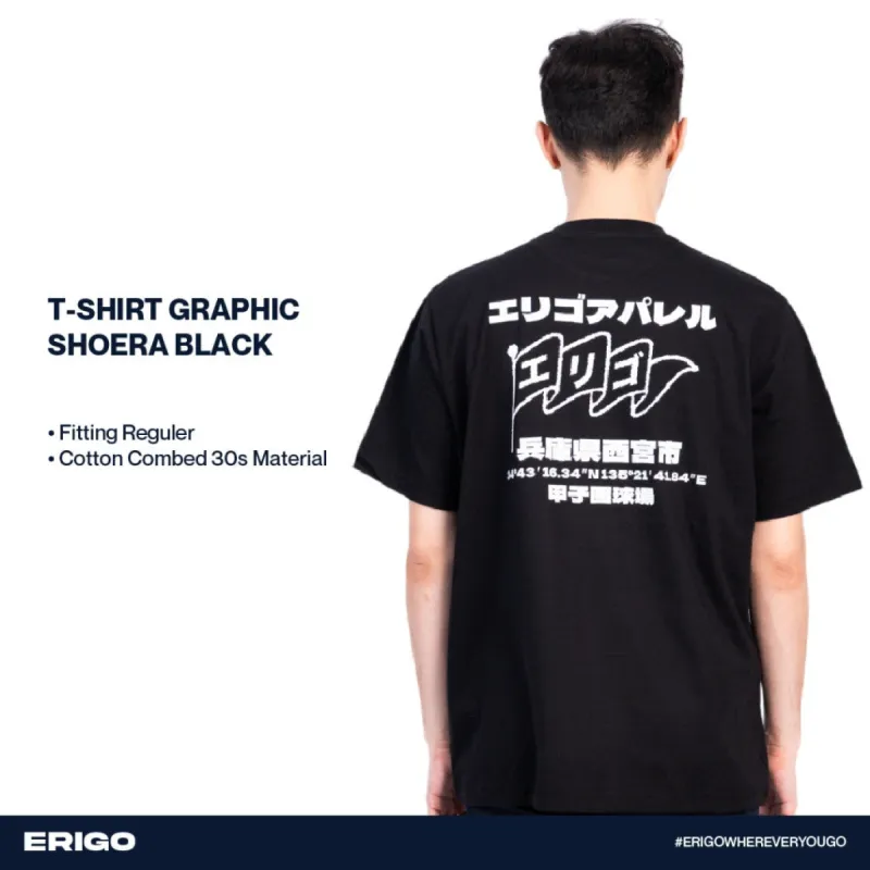 Erigo T-Shirt Graphic Shoera Black sold by Erigo