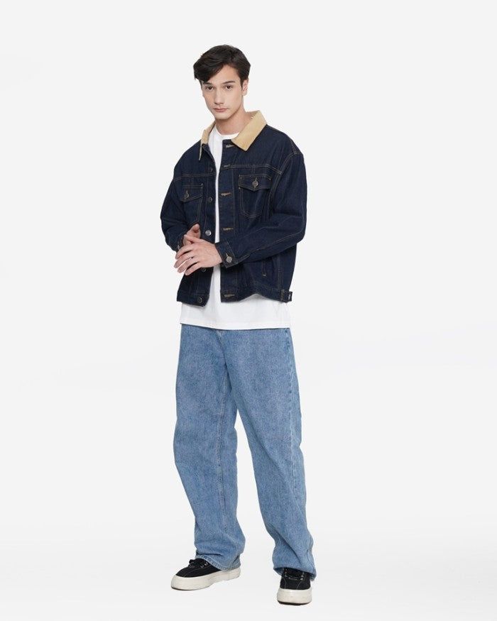 Erigo Denim Jacket Corduroy Collar Hino Mud Blue sold by Erigo product image thumbnail 3