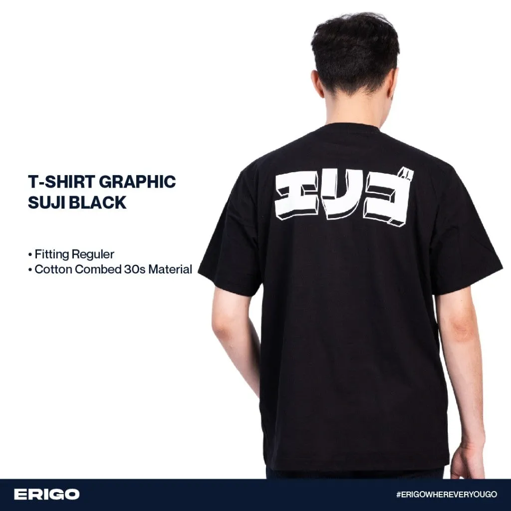Erigo T-Shirt Graphic Suji Black sold by Erigo