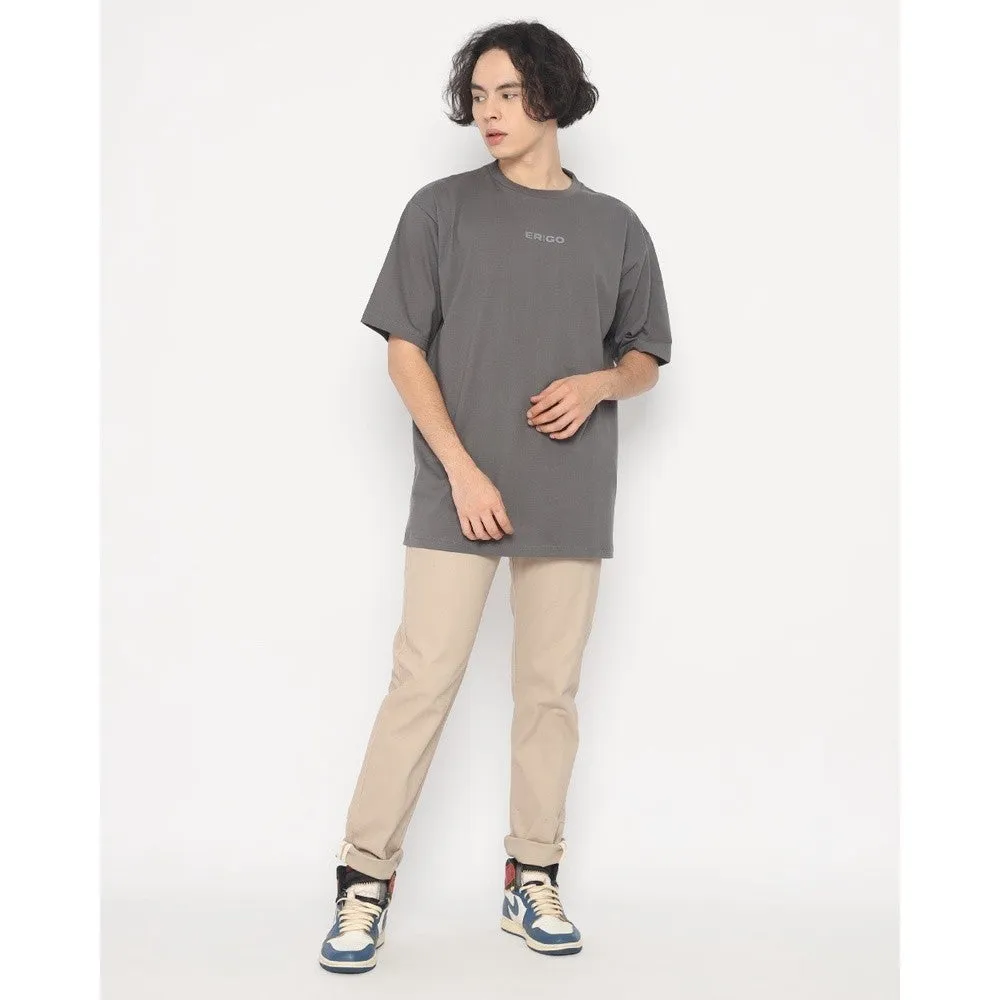 Erigo T-Shirt Oversize Brodryck Dark Grey Unisex Unisex sold by Erigo product image thumbnail 4