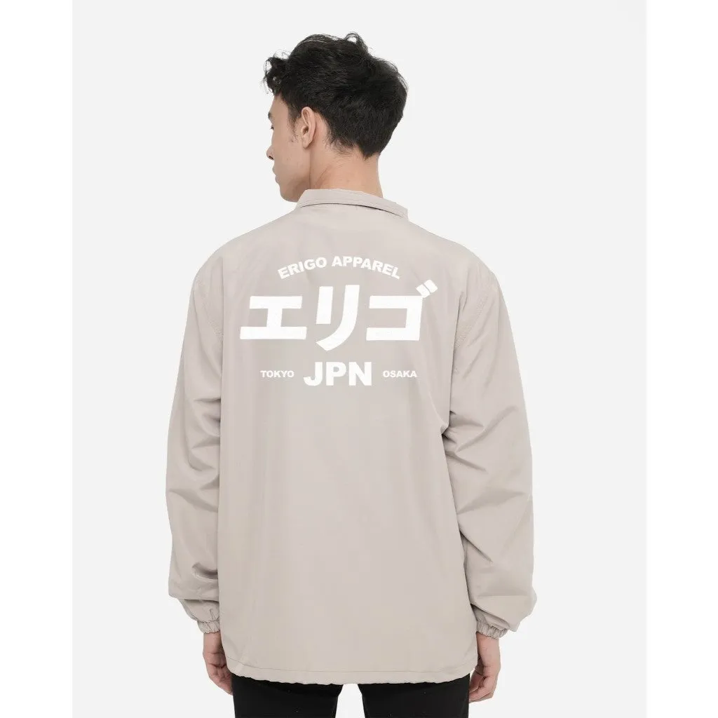 Erigo Fujinkai Coach Jacket Graphic Ryuja Khaki sold by Erigo product image thumbnail 3