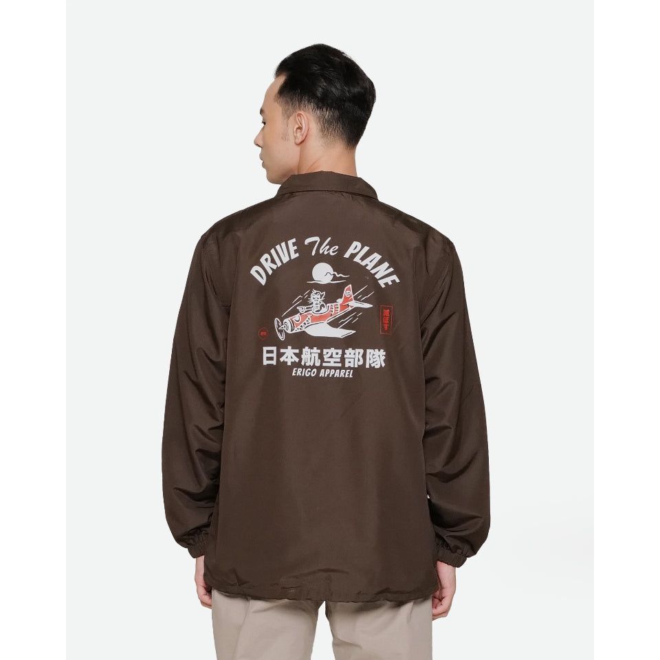 Erigo Coach Jacket Drive The Plane Dark Oak sold by Erigo