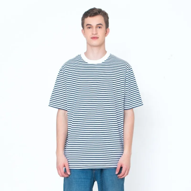 Erigo T-Shirt Stripe Vinli Small Sriped Navy Unisex sold by Erigo