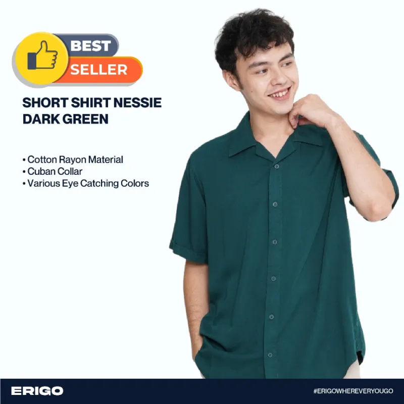 Erigo Short Shirt Nessie Dark Green Unisex sold by Erigo