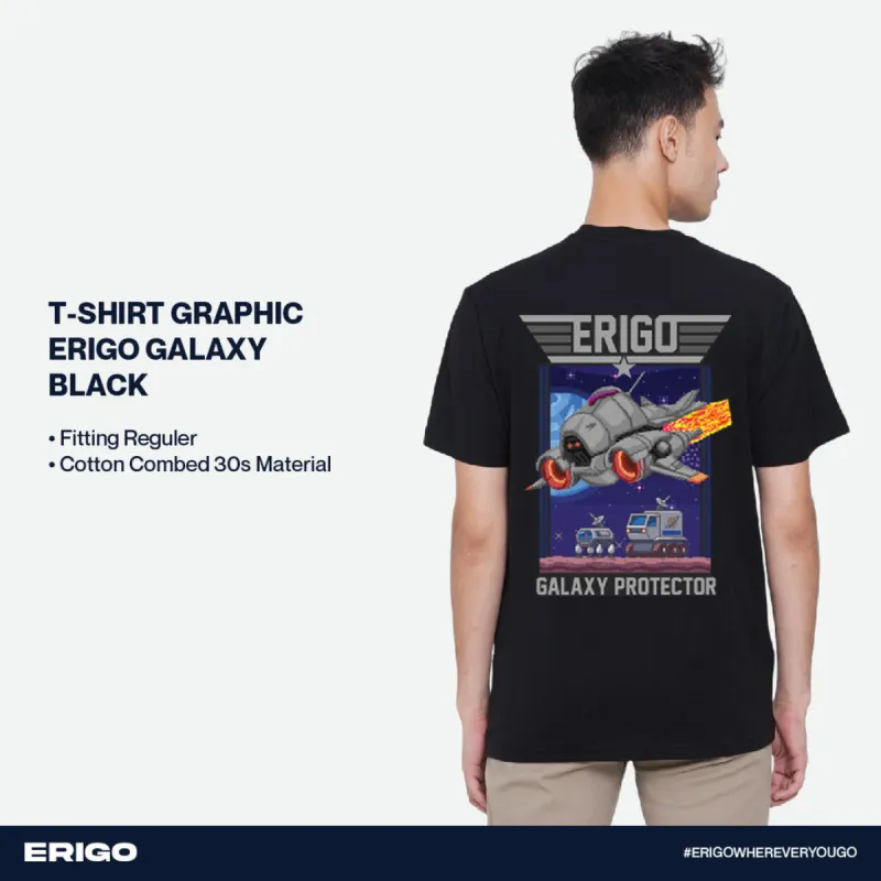 Erigo T-Shirt Graphic Galaxy Black sold by Erigo