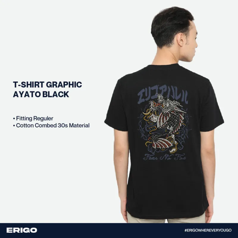 Erigo T-Shirt Graphic Ayato Black sold by Erigo
