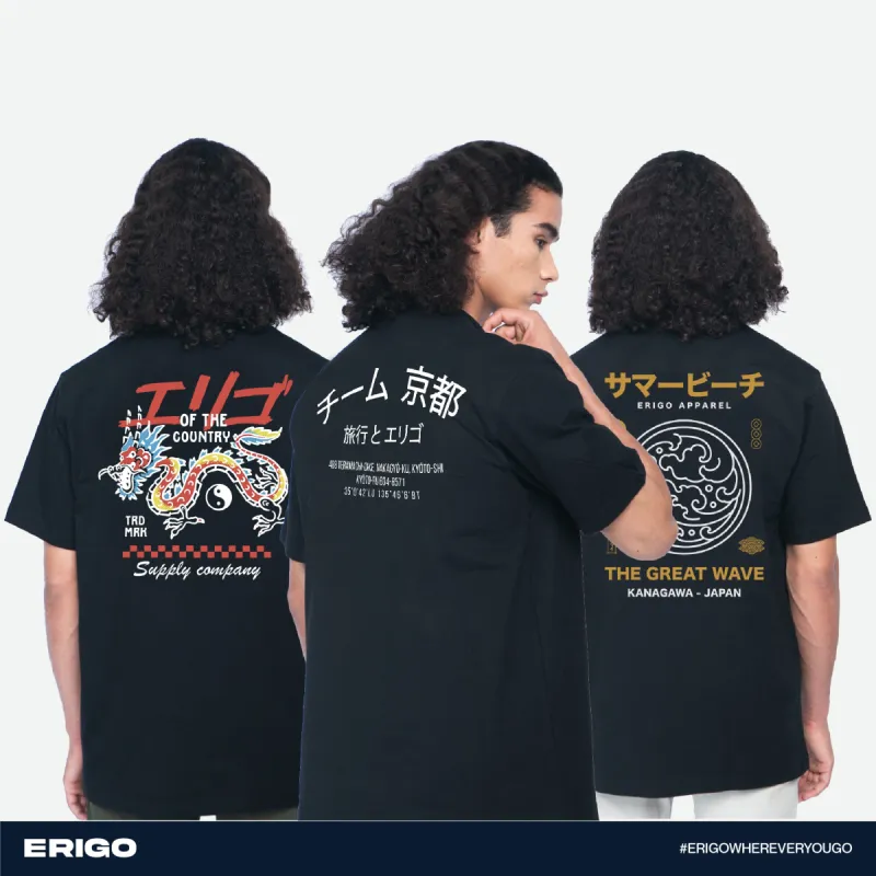 Erigo T-Shirt Oversize Buy 1 Get 3 Bundling 1 Vol 2 | Subara Black, Saiya Black, Seiji Black sold by Erigo