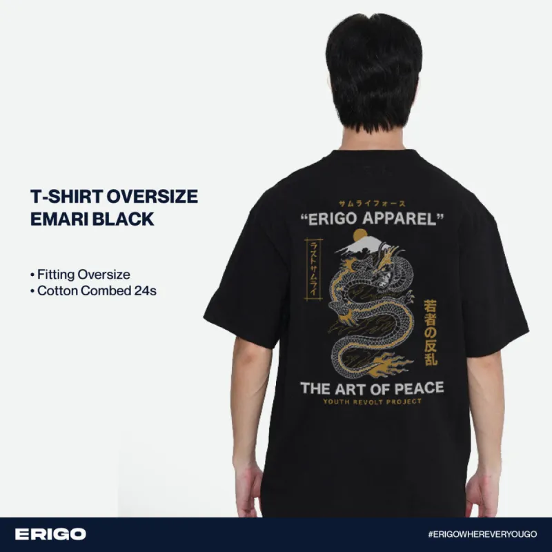 Erigo T-Shirt Oversize Graphic Emari Black sold by Erigo
