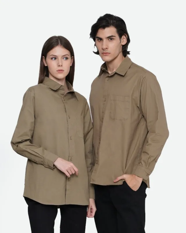 Erigo Kemeja Basic Longsleeve Sierra Khaki Unisex made by Erigo