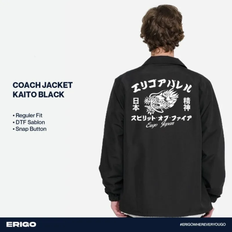 Erigo Coach Jacket DTF Kaito Black sold by Erigo