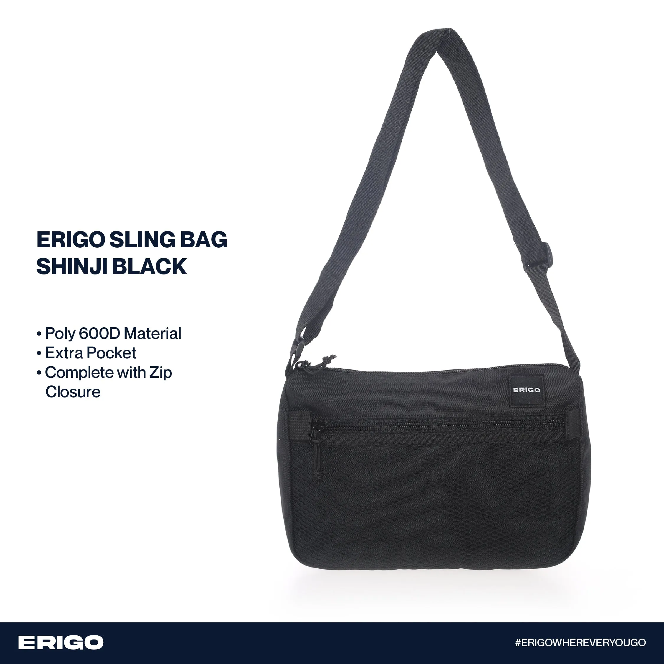 Erigo Sling Bag Shinji Black sold by Erigo