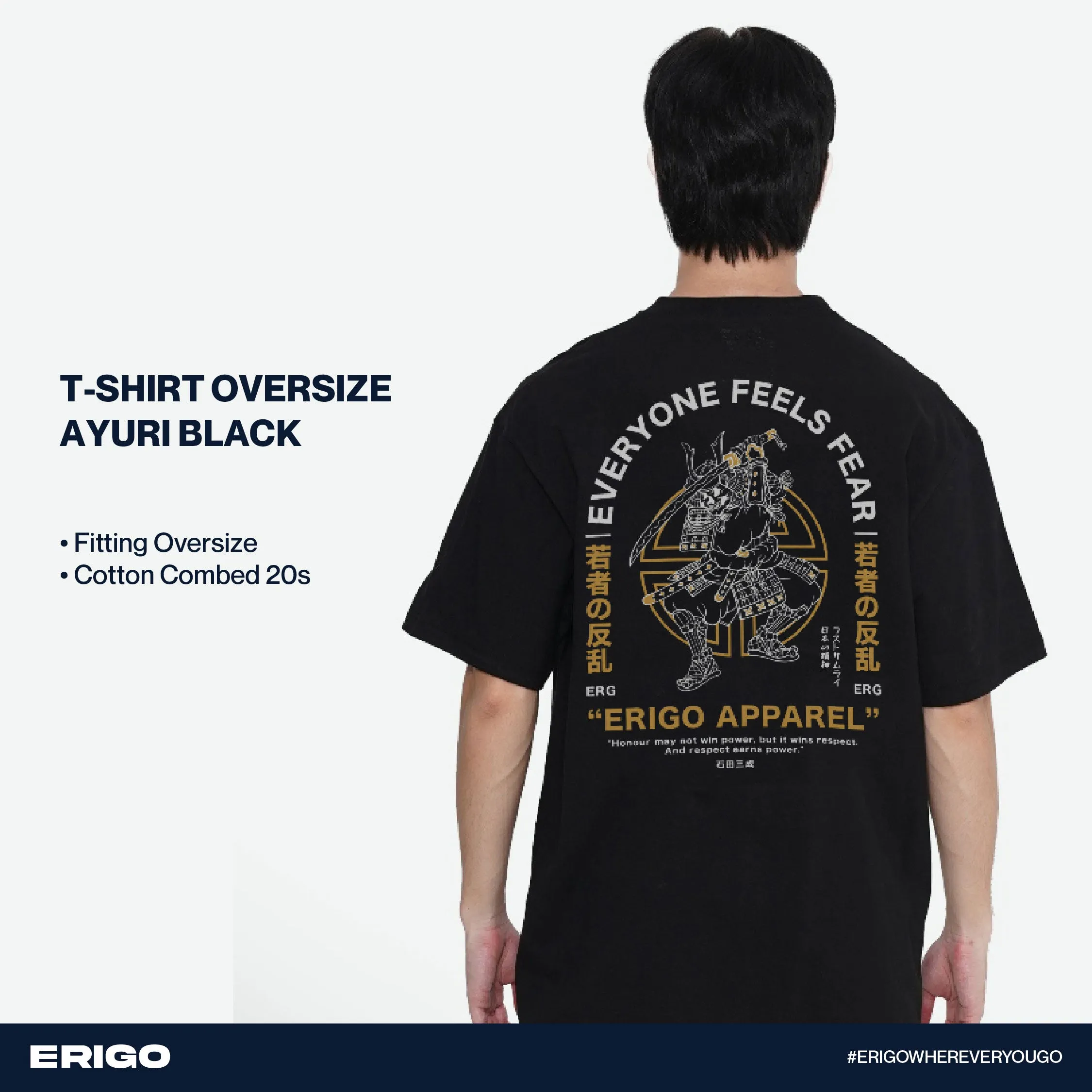 Erigo T-Shirt Oversize DTF Buy 1 Get 3 Bundling 2 | Aizen Black, Aito Black, Ayuri Black sold by Erigo product image thumbnail 4