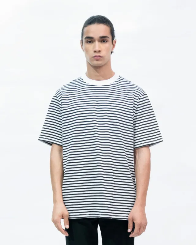 Erigo T-Shirt Stripe Parva Smal Striped Black Unisex sold by Erigo